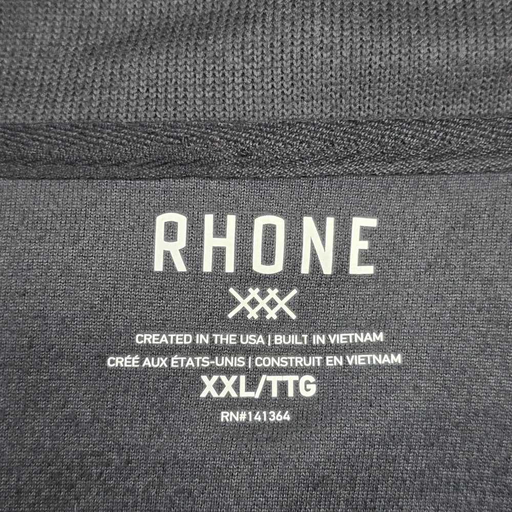 Rhone Commuter 1/4 Zip Pullover Mens XXL Black Performance Knit Minimalist - Picture 5 of 11